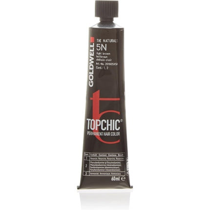 Vopsea de par, Goldwell, Topchic, 5N Saten Deschis, Tub 60ml