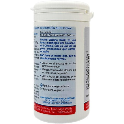 Supliment alimentar, Lamberts, NAC 600mg 60 capsule