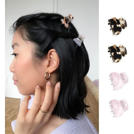 Aghrafe păr, Invisibobble Clipstar, leopard roz-maro