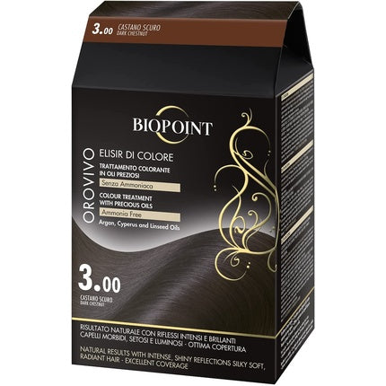 Vopsea de păr, Biopoint OROvivo, 3.00, Castaniu închis