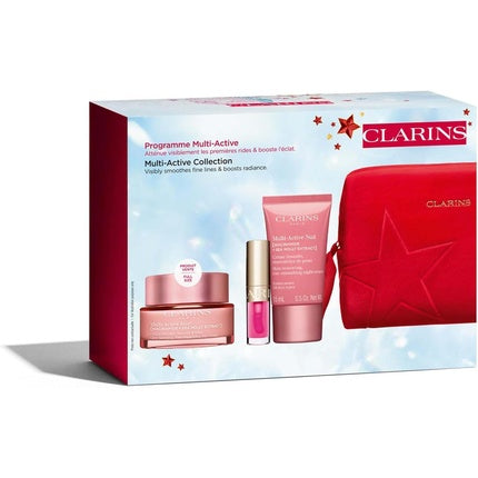 Set îngrijire facială, Clarins, Multi-Active, roșu