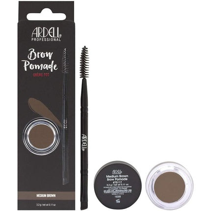 Pomadă sprâncene Ardell, Medium Brown, cu pensulă, 25g