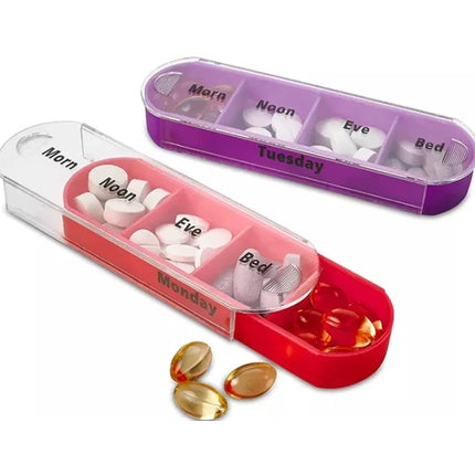 Organizator Pastile, Ewanto, 7 Zile, Compartimente Colorate