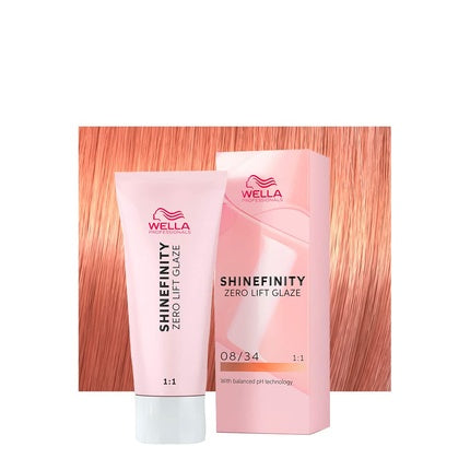 Vopsea păr, Wella, Shinefinity Spicy Ginger, blond cupru auriu deschis
