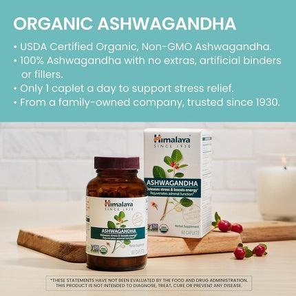 Supliment Ashwagandha, Himalaya, 60 capsule, organic