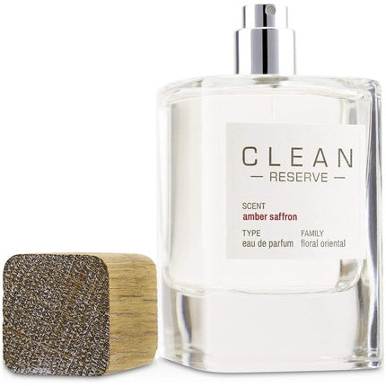 Parfum Clean Amber Saffron EDP, 100ml, capac lemn
