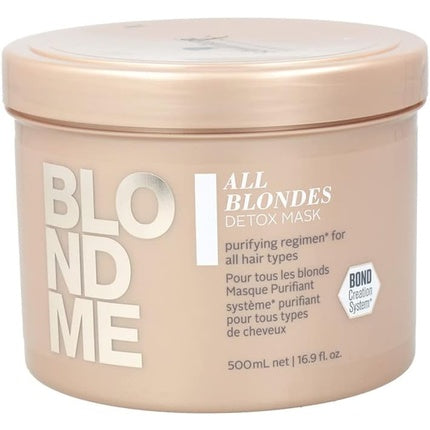 Masca detoxifianta pentru par blond, Schwarzkopf BlondMe, 500ml