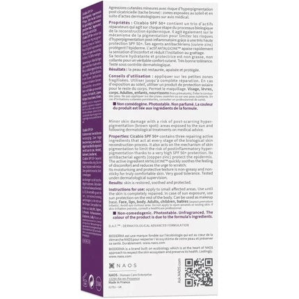 Cremă protecție solară, Bioderma, Cicabio, SPF50+, 30ml