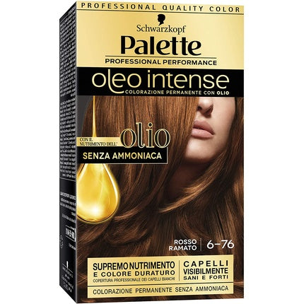 Vopsea de păr, Schwarzkopf, Palette Oleo Intense, cupru intens