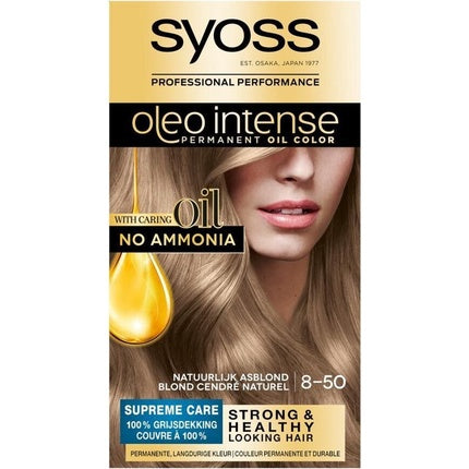 Vopsea păr, Syoss, Oleo Intense 8-50, blond cenușiu natural