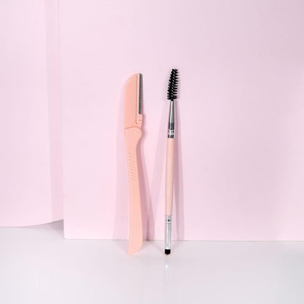 Set Machiaj Brushworks Perfect Brows, roz, unică