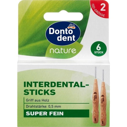 Periuțe Interdentare, Dontodent, Nature, 6 bucăți, lemn