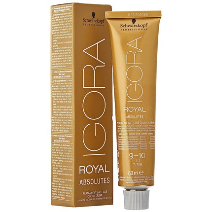 Vopsea de păr, Schwarzkopf, Igora Royal Absolutes 9-10, blond extra deschis cenușiu, 60ml
