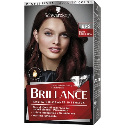 Vopsea păr, Schwarzkopf, Brillance, negru-roșu, 100g