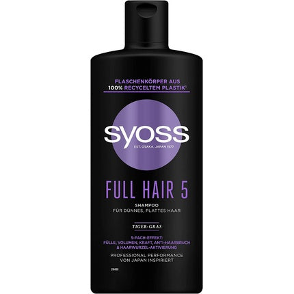Șampon Syoss Full Hair 5, 440ml, negru