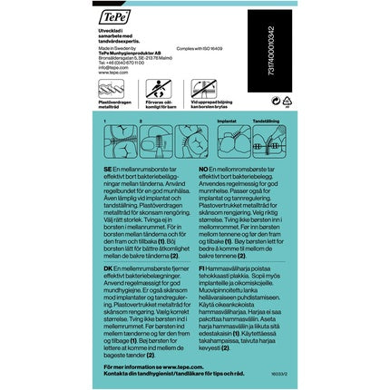Periuțe interdentare, Tepe, 1.5mm, negre