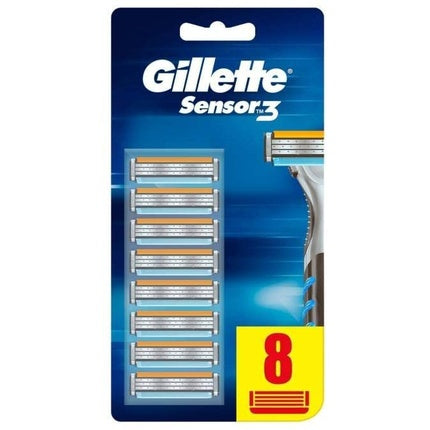 Rezerve Ras Gillette Sensor3, 8 bucăți, albastru