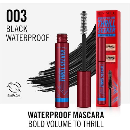 Mascara, Rimmel, Thrill Seeker Waterproof, Negru