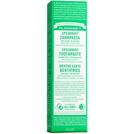 Pastă de dinți, Dr. Bronner's, spearmint, 105ml