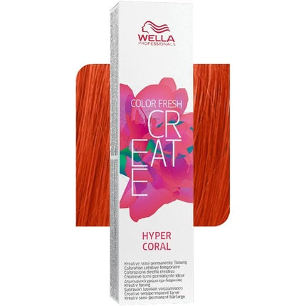 Vopsea semipermanentă păr, Wella, Color Fresh Create, Coral