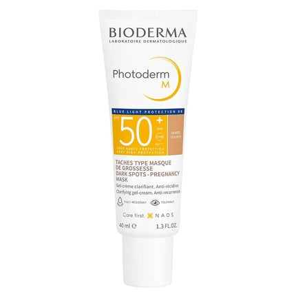 Gel-crema protectie solara, Bioderma Photoderm Golden Colour SPF50+, 40mL