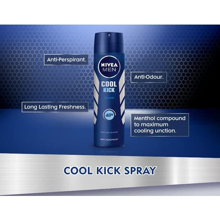Deodorant Spray, Nivea Men, Cool Kick, albastru