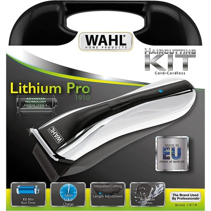 Mașină tuns, Wahl, Lithium Pro LED, negru-argintiu