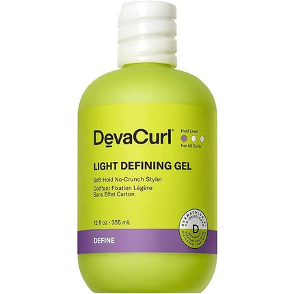 Gel hairstyling, DevaCurl, Light Defining, verde