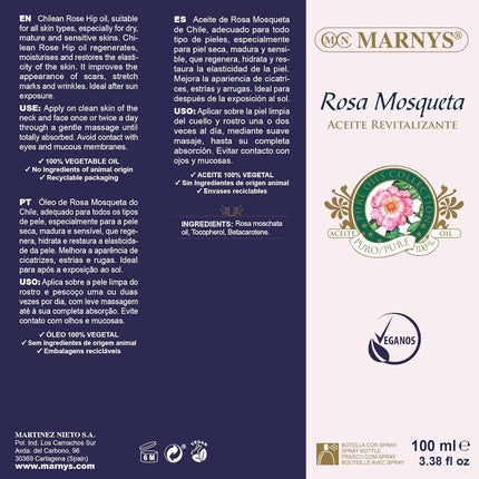 Ulei de masaj, Marny's, Spray Rosa Mosqueta, 50ml