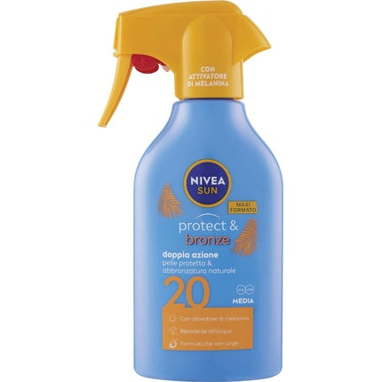 Spray protectie solara, Nivea, Protect & Bronze SPF 20, 270ml