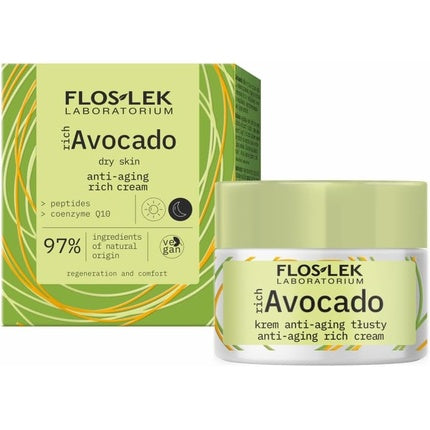 Cremă antirid zi și noapte, Floslek, avocado, 50ml