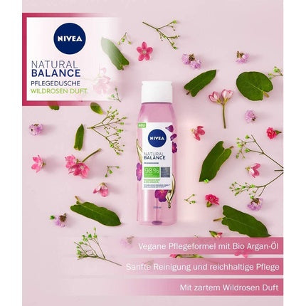 Gel de duș, Nivea, Natural Balance, 300ml, auriu-roz