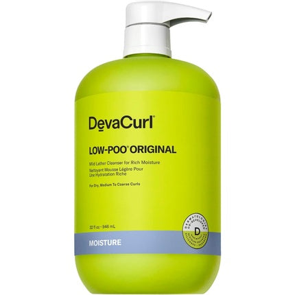 Șampon Devacurl Low-Poo Original, 946 ml, verde