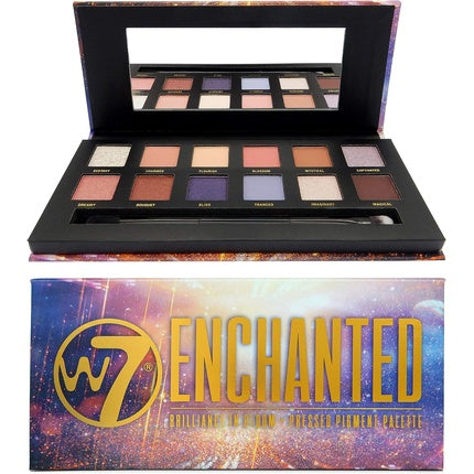 Fard de pleoape, W7, Enchanted, 12 nuanțe, multicolor