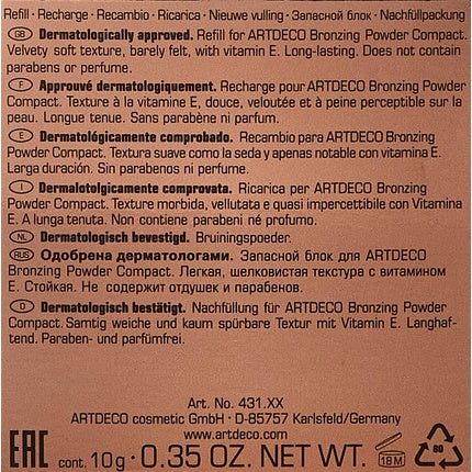 Pudra Bronzanta Refill Artdeco Compacta 10g