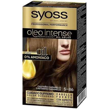 Vopsea de păr, Syoss Oleo Intense, 5-86 Castaniu Caramel