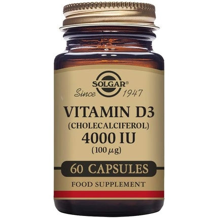 Capsule vitamina D3, Solgar, 4000 IU, 60 capsule