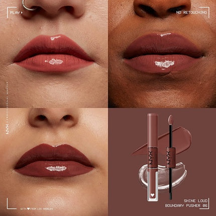 Luciu de buze, NYX, Shine Loud Boundary Pusher, pigment intens
