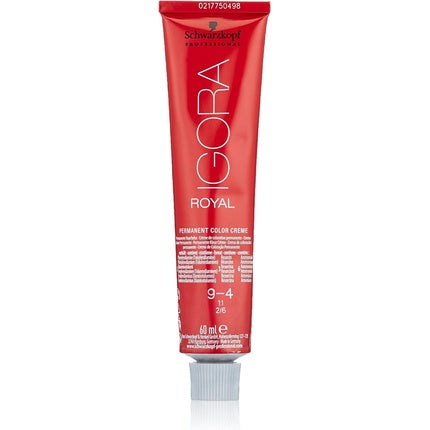 Vopsea permanentă păr, Schwarzkopf Igora Royal 9-4 Blond Extra Deschis Bej, 60ml