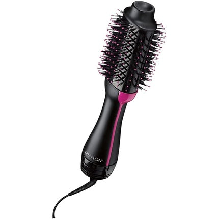 Perie de păr rotativa, Revlon, One-Step, negru/roz