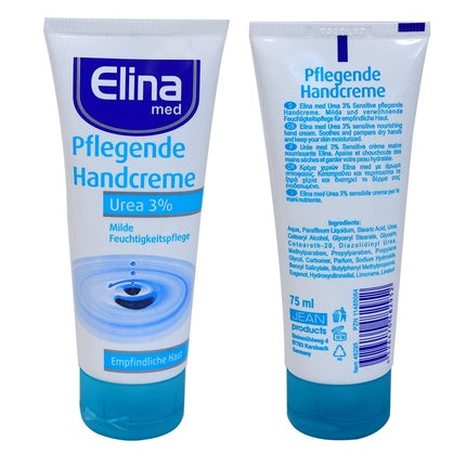 Cremă mâini, Unbekannt, Elina, uree 3%, alb 75ml