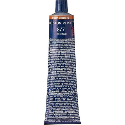 Vopsea de păr, Wella, Koleston Perfect ME+ 8/7 Blond deschis şaten, 60ml