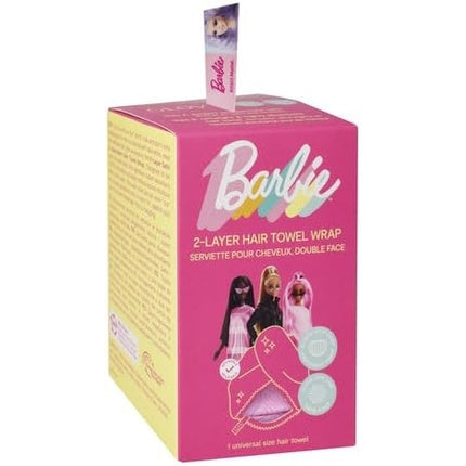 Căciulă păr Glov, turban roz, microfibră