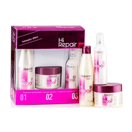Kit îngrijire păr, Salerm Cosmetics, Hi Repair, alb-roz