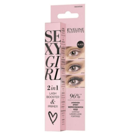 Mascara 2 in 1 Eveline Sexy Girl, Negru, 10ml