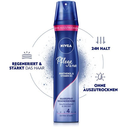 Spray de par, Nivea, Extra Puternic, albastru