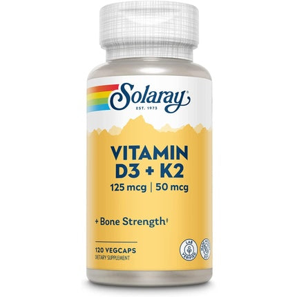 Vitamine, Solaray, D3 + K2, flacon 120 capsule