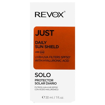 Protecție solară față Revox JUST, 30ml, acid hialuronic