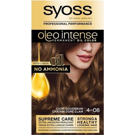 Vopsea păr, Syoss, Oleo Intense 4-08, castaniu deschis