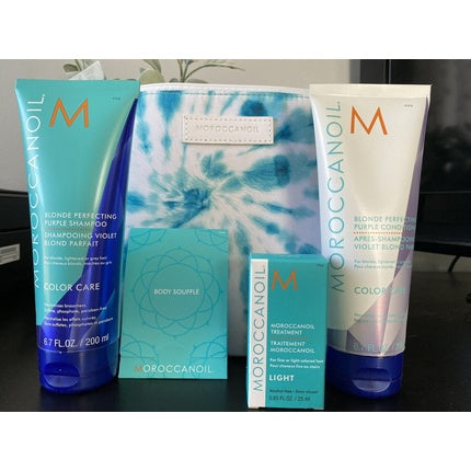Set Șampon și Balsam, Moroccanoil, Blonde Love, albastru